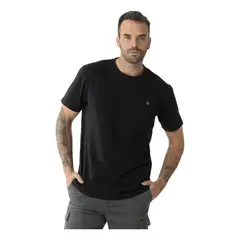 KIVUL - Polera Logo Reciclada Hombre Negro