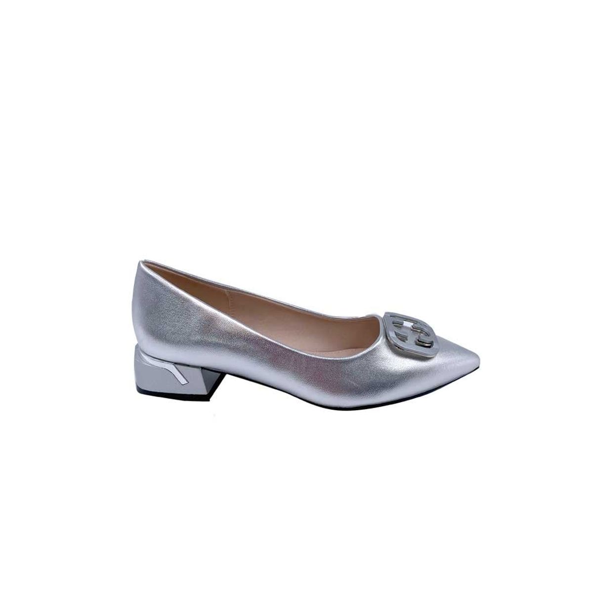 TODOPIEL - Zapato de Taco Mujer Plateado Todopiel
