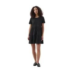 GAP - Vestido Cuello V Con Vuelos Negro