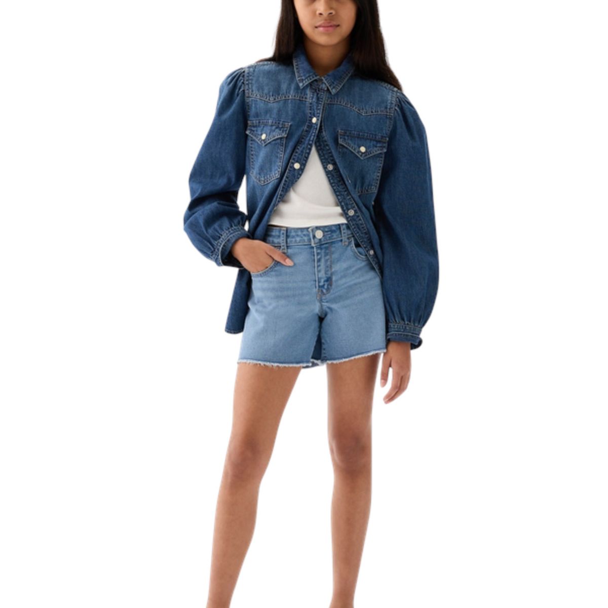 GAP - Short Niña Gap Denim Azul