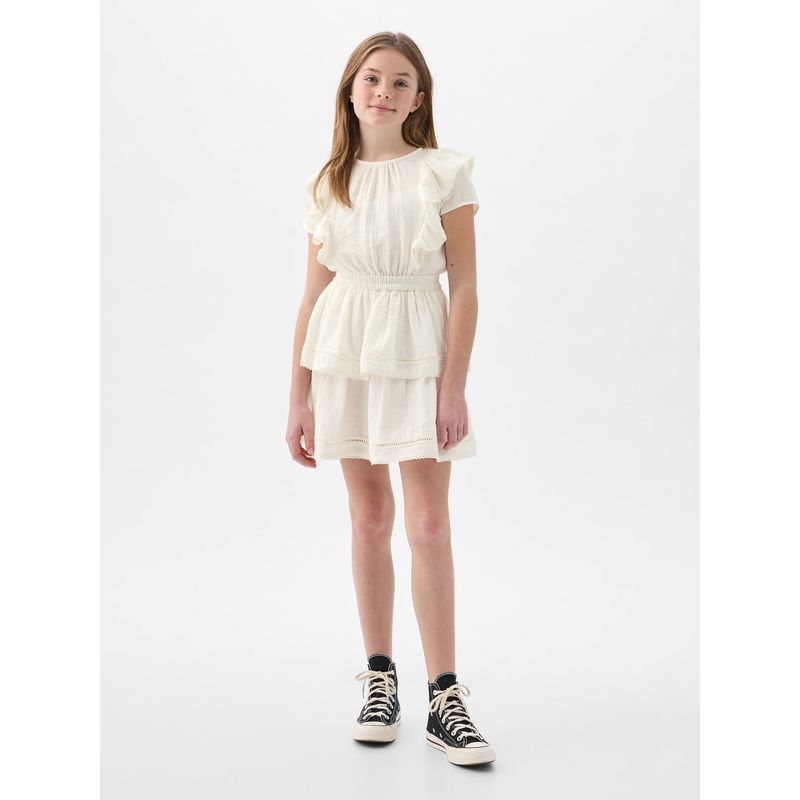 GAP - Vestido Niña Vuelos Blanco GAP