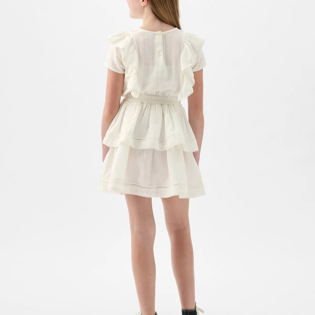 GAP - Vestido Niña Vuelos Blanco GAP