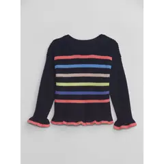 GAP - Sweater Bebé Niña Stripe Rayas Azul