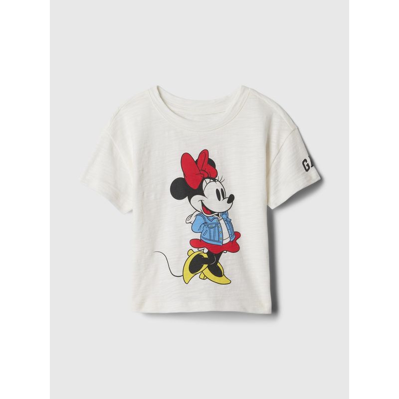 GAP - Polera Toddler Niña Disney Manga Corta Blanco GAP