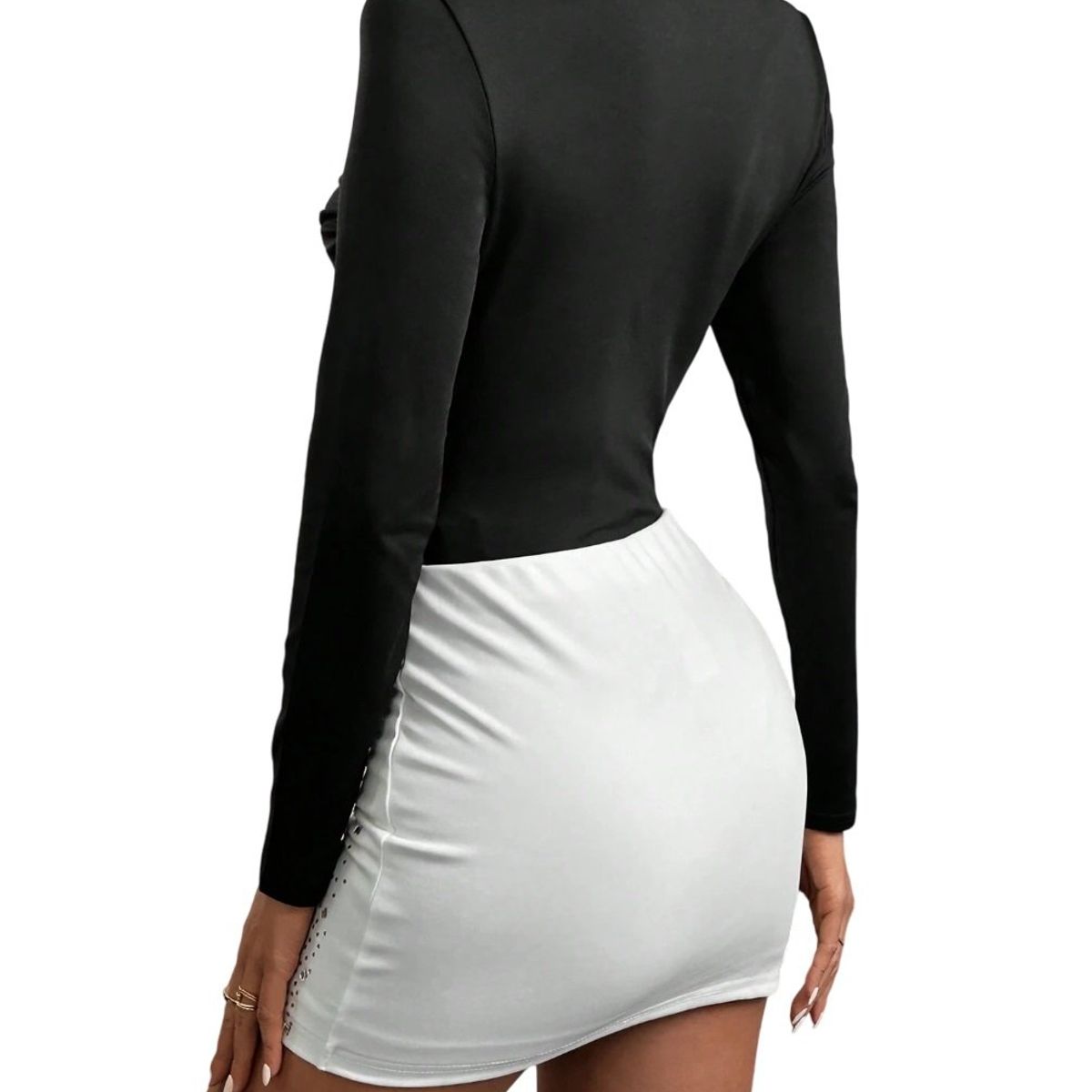 GARSIL - Body Mujer - Elegante De Manga Larga Con Brillos y Escote Corazon