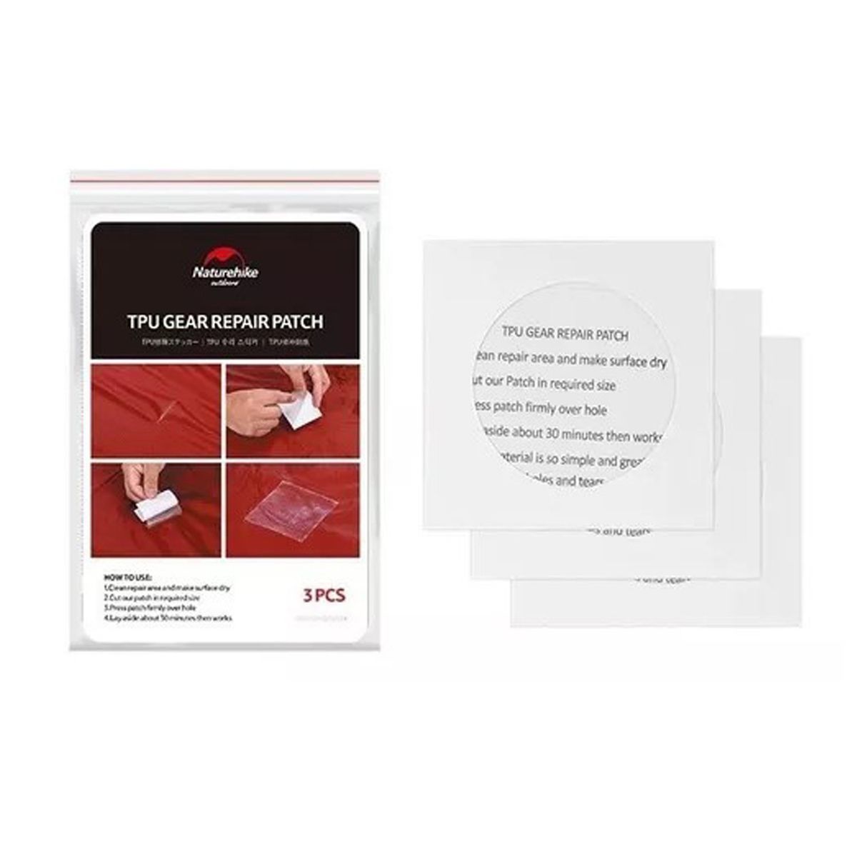 NATURE HIKE - Parches Tpu De Reparación De Equipamiento Outdoor Camping