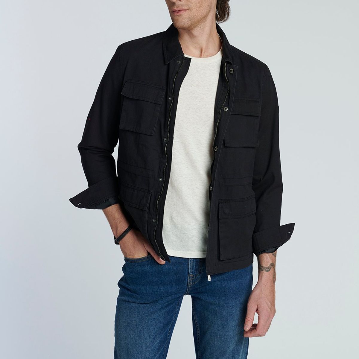 NEW MAN - Chaqueta Perugia Negro New Man