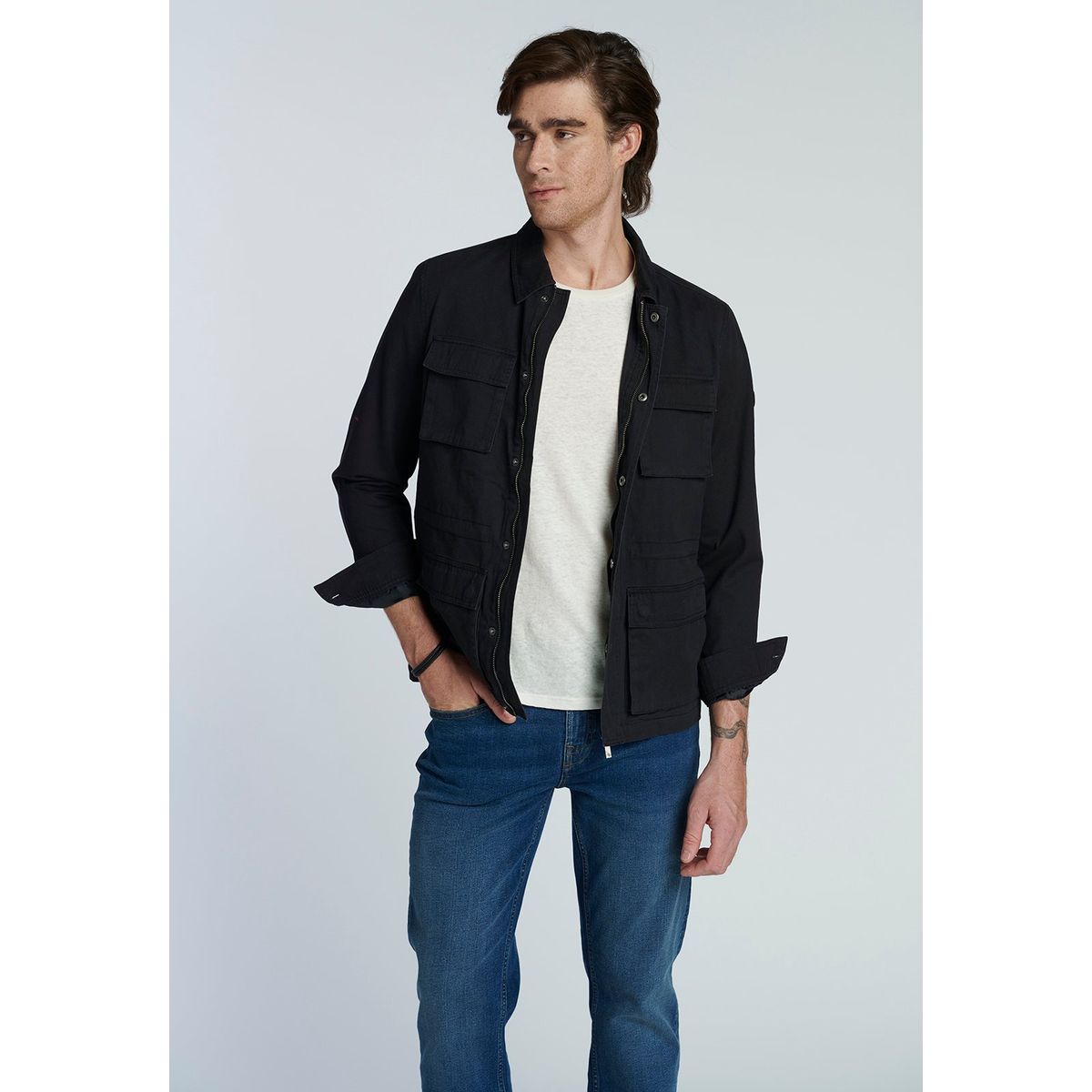 NEW MAN - Chaqueta Perugia Negro New Man