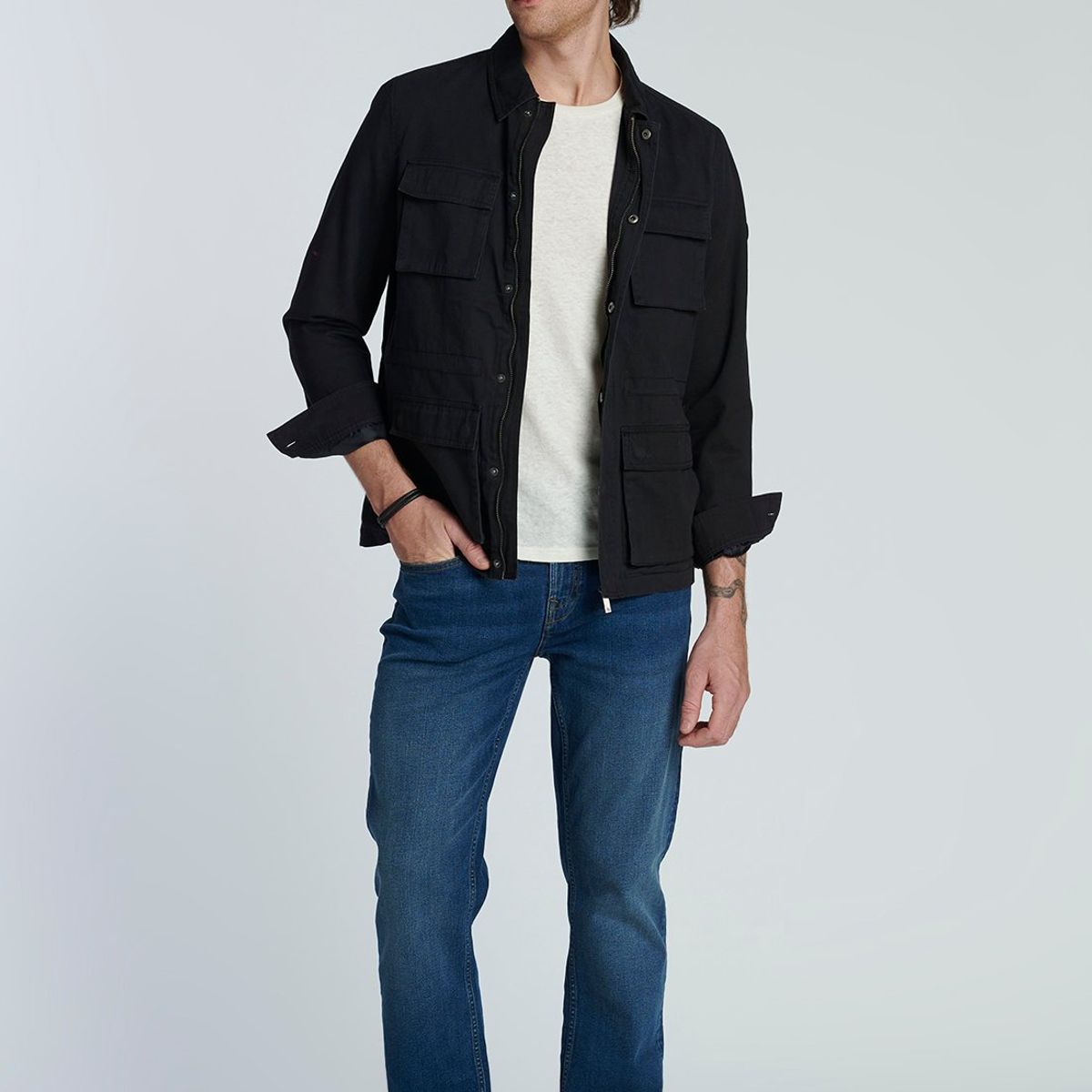 NEW MAN - Chaqueta Perugia Negro New Man