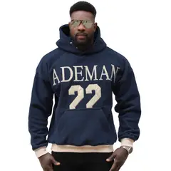 ADEMAN - Poleron Canguro micropolar twenty-two Navy blue