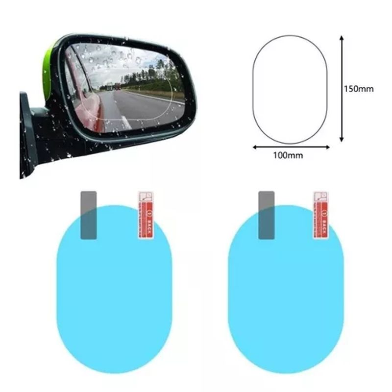 GENERICO - Set De Laminas Para Espejo Retrovisor Universal Anti LLuvia