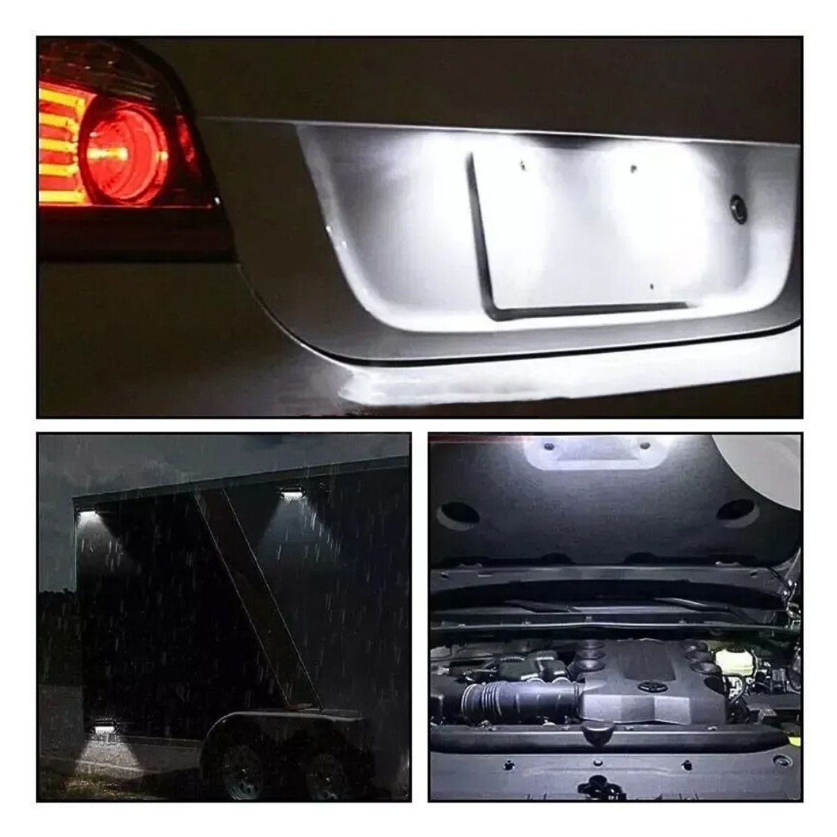 GENERICO - 2 Luz Placa 6 Led Carro Arrastre Foodtruck Camión 12/-4v