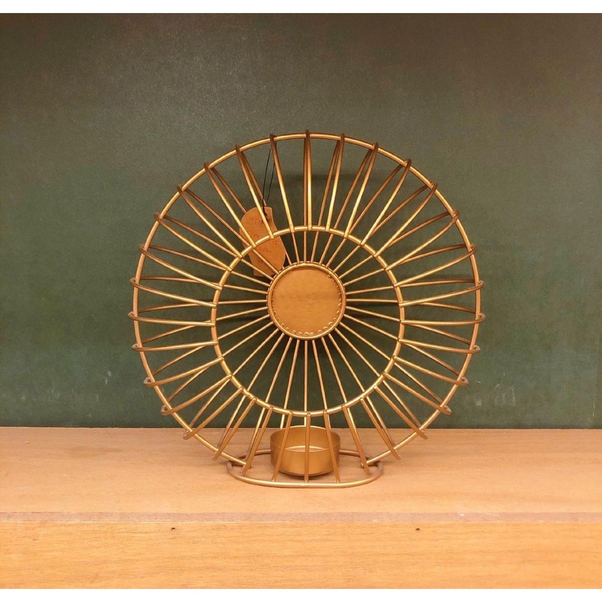 GENERICO - Candelabros Centro Mesa Adorno Decorativo Velas Farol Dorado