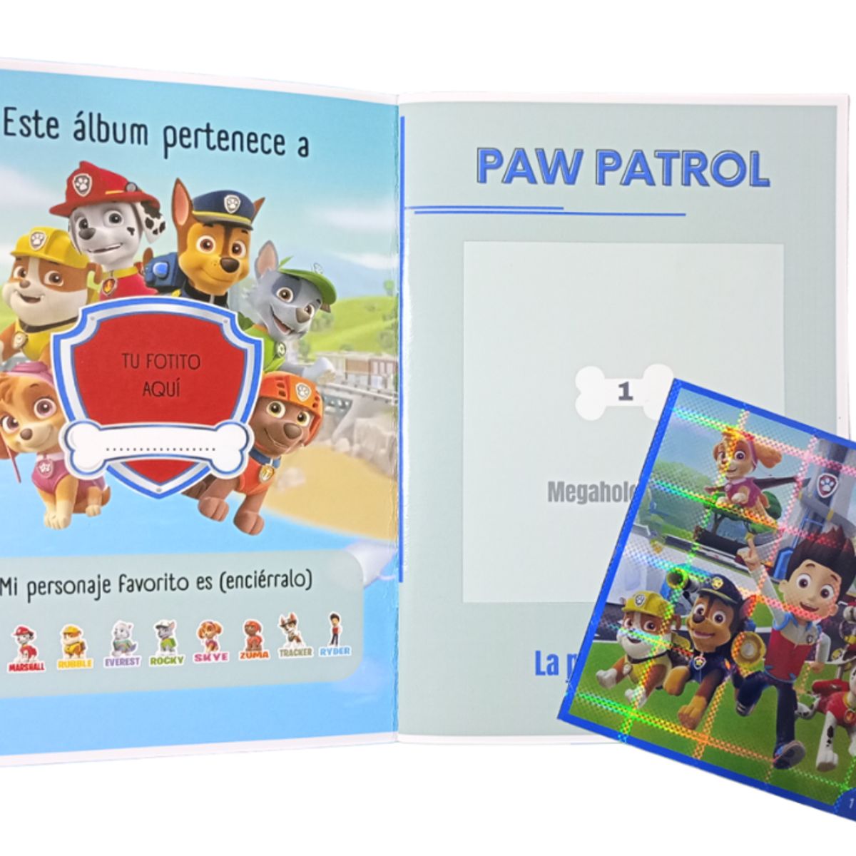 GENERICO - Mini Álbum Paw Patrol + Todas Sus Láminas a pegar