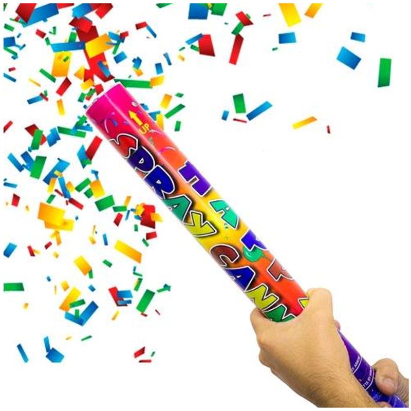 GENERICO - Pack 5 Tubos De Confetis De 40CM Fiestas Fin De Año Eventos