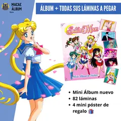 GENERICO - Mini Álbum Sailor Moon + Todas Sus Láminas A Pegar