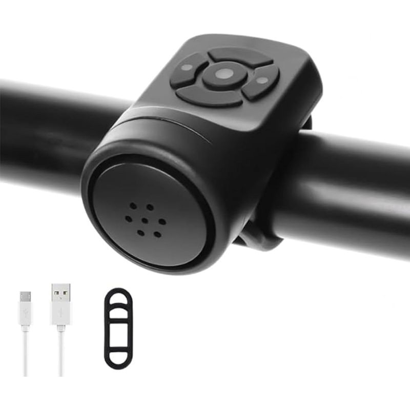 GENERICO - Bocina Timbre Potente Bicicleta Scooter Recargable 4 Sonidos