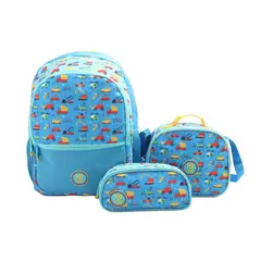 GENERICO - Set Infantil Mochila + Lonchera + Estuche Pop Street Azul