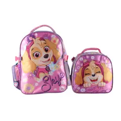 PAW PATROL - Set Mochila Satin con Lonchera Skye 14"