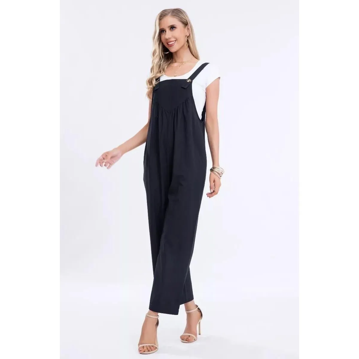 LIKE SHOP - Enterito Jardinera Premium Lino Largo Primavera Mujer 100% Algodón 280