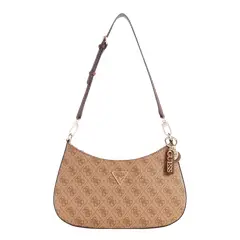 GUESS - Cartera Noelle Top Zip Shoulder Bag Café