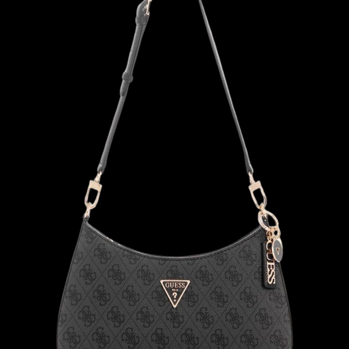 GUESS - Cartera Noelle Top Zip Shoulder Bag Carbón Guess