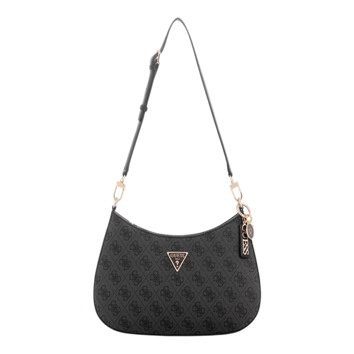 GUESS - Cartera Noelle Top Zip Shoulder Bag Carbón Guess