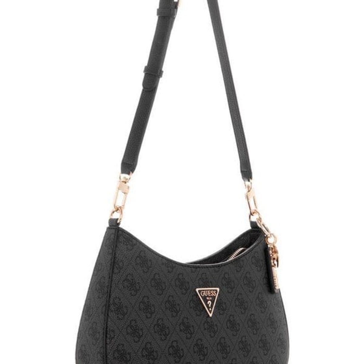 GUESS - Cartera Noelle Top Zip Shoulder Bag Carbón Guess