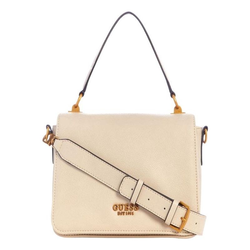 GUESS - Cartera Arja Top Handle Flap Crema Guess