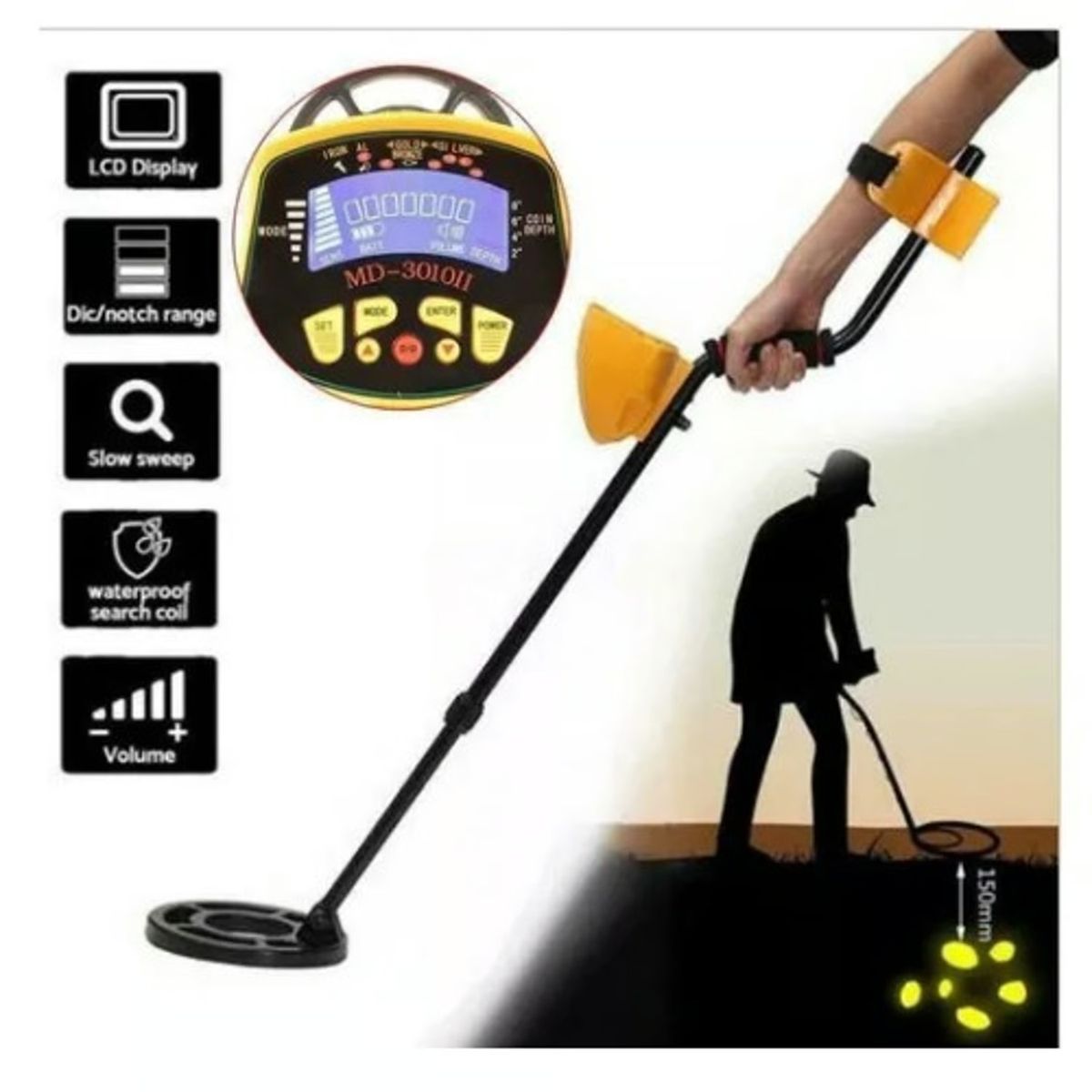 GENERICO - Detector De Metales De Alto Rendimiento Sensibilidad