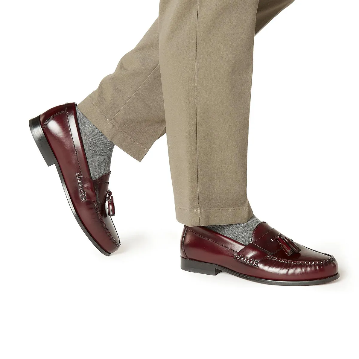 GUANTE - Mocasin - Hombre - Suela - Guante - Guinda