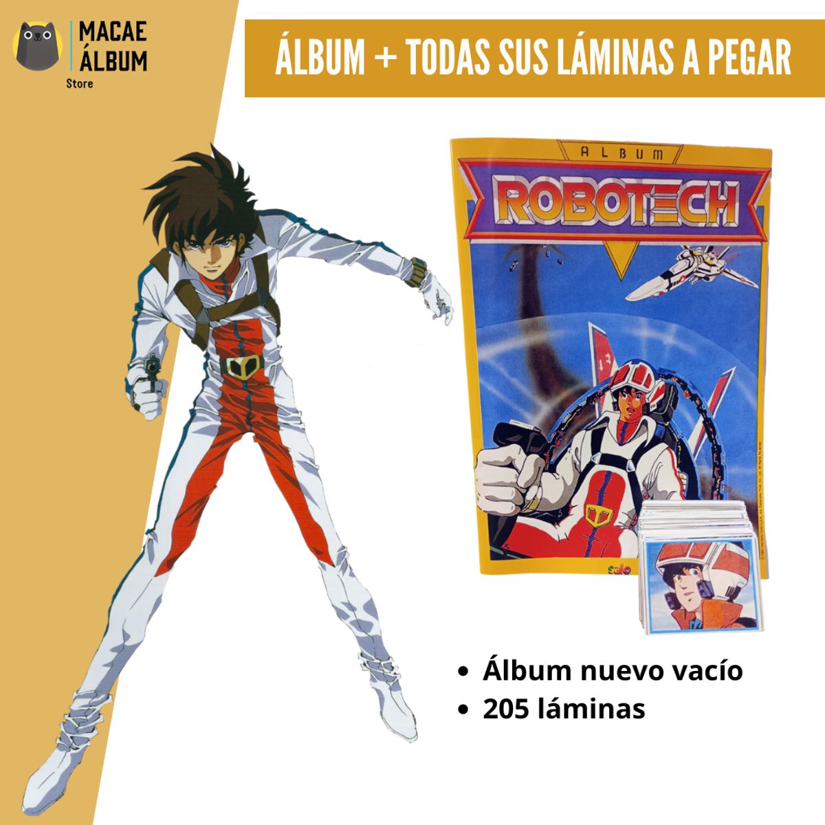 GENERICO - Álbum Robotech rmst 87 + Todas Sus Láminas A Pegar