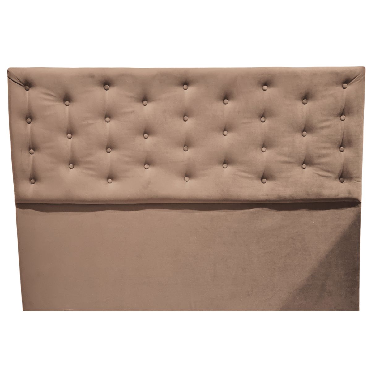 GENERICO - Respaldo King Cafe Felpa a piso Muebles Rimar 182x127x8