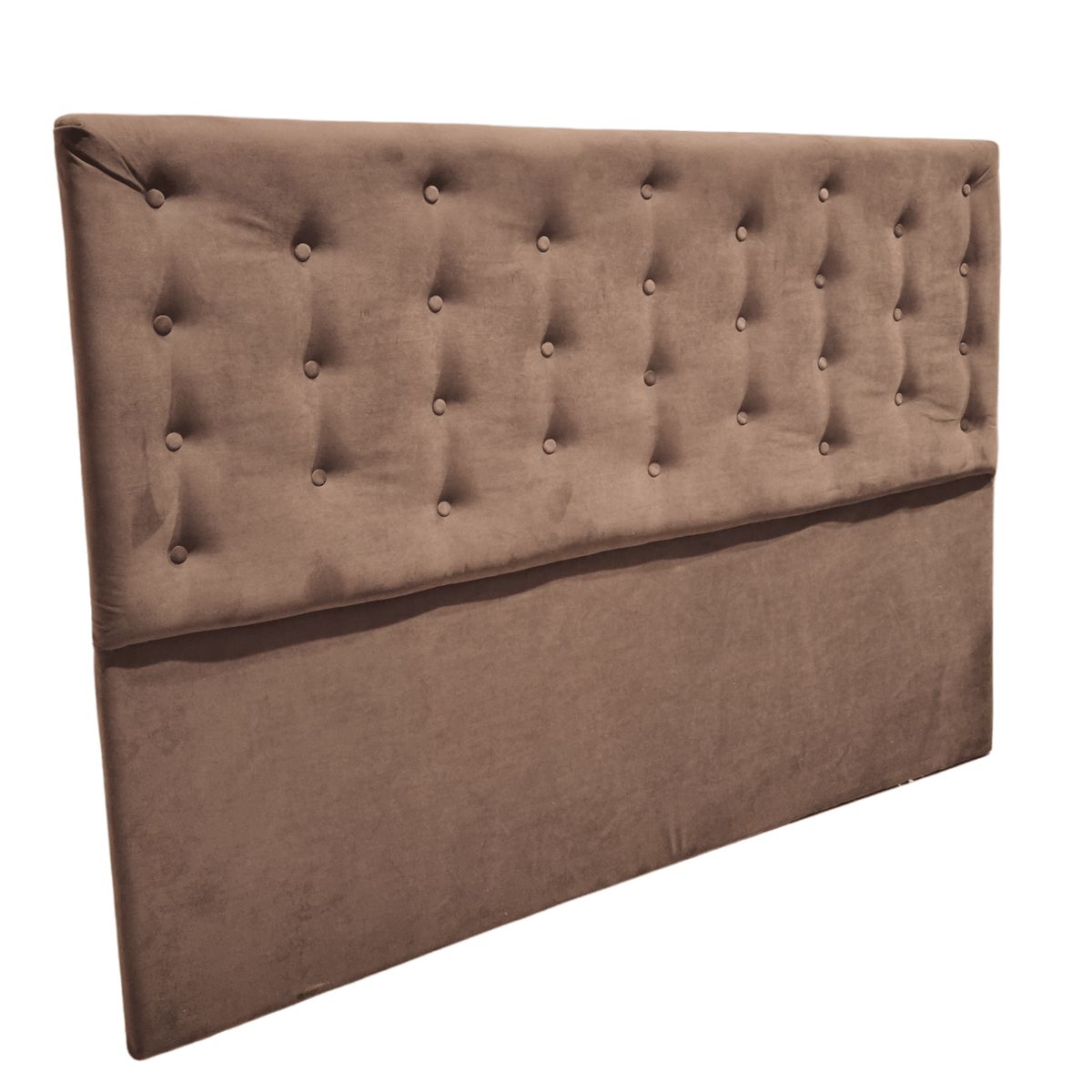 GENERICO - Respaldo King Cafe Felpa a piso Muebles Rimar 182x127x8