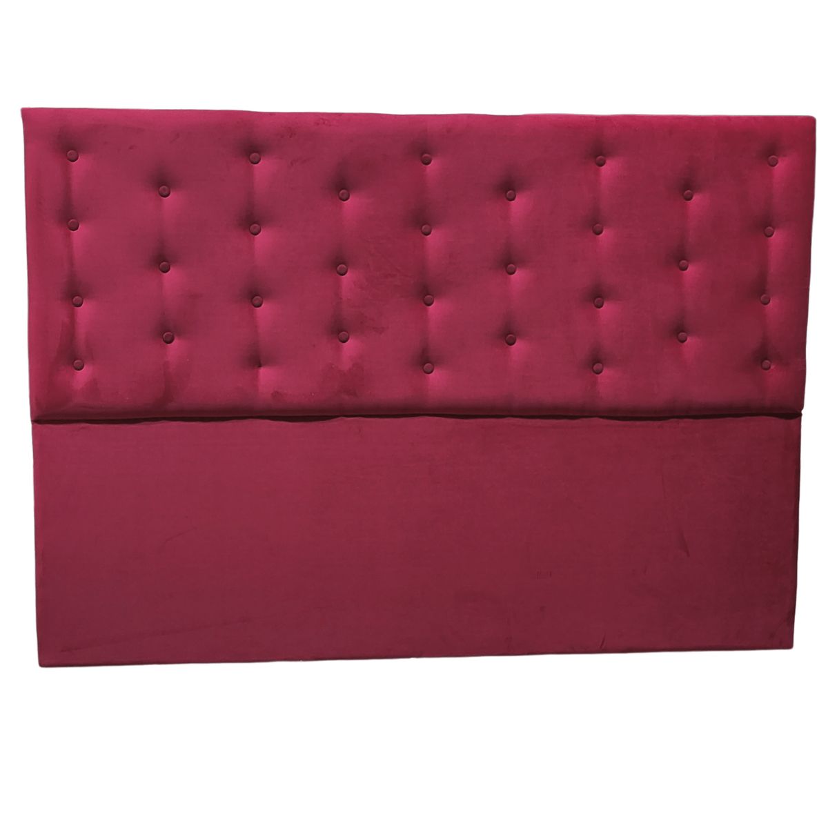 GENERICO - Respaldo King Burdeo Felpa a piso Muebles Rimar 182x127x8