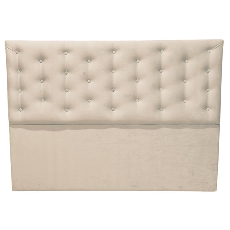 GENERICO - Respaldo King Beige Felpa a piso Muebles Rimar 182x127x8