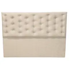 GENERICO - Respaldo King Beige Felpa a piso Muebles Rimar 182x127x8
