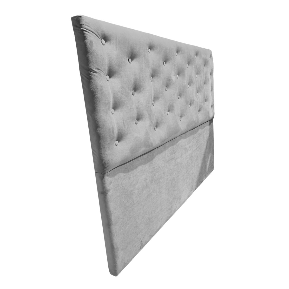 GENERICO - Respaldo King Gris Claro Felpa a piso Muebles Rimar 182x127x8