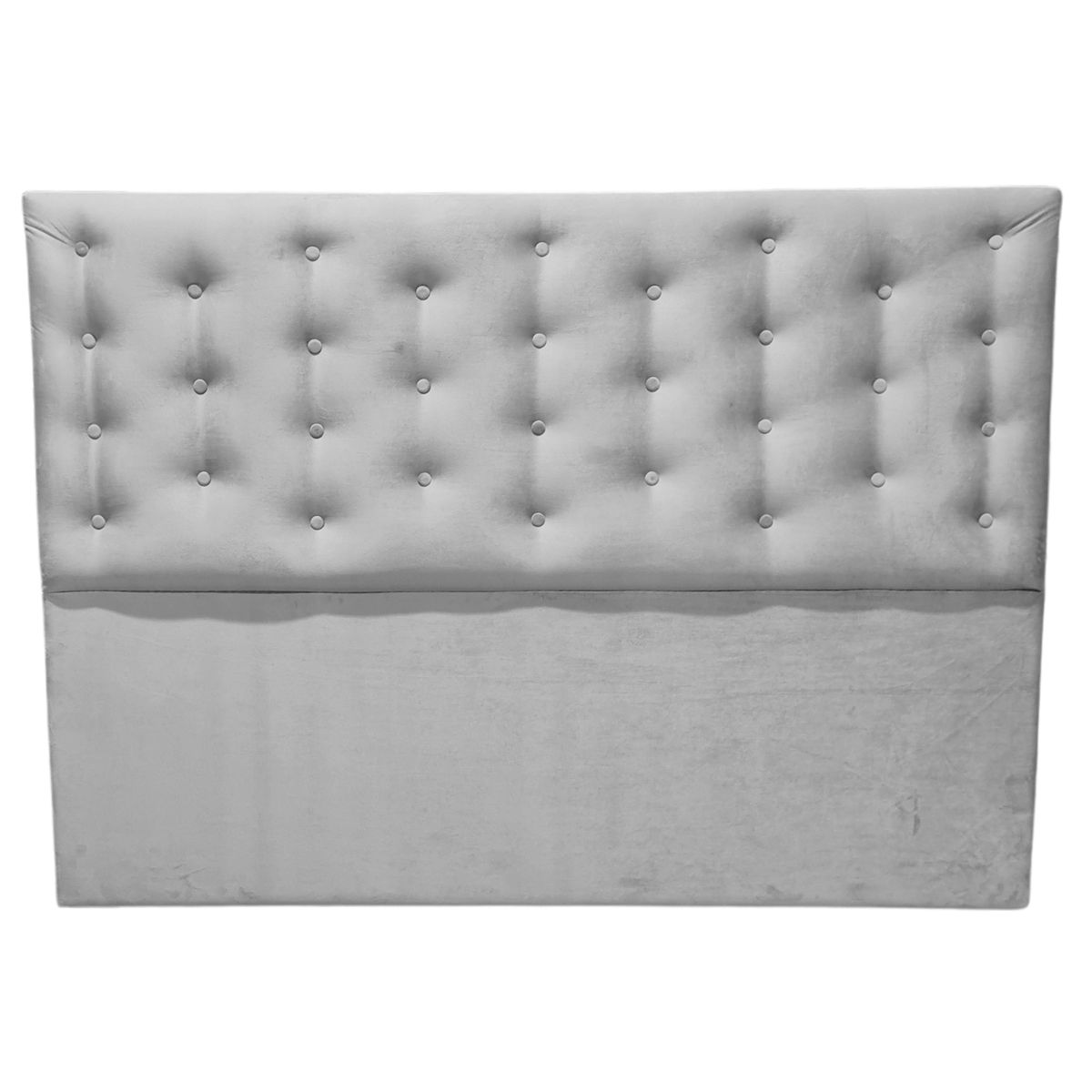 GENERICO - Respaldo King Gris Claro Felpa a piso Muebles Rimar 182x127x8