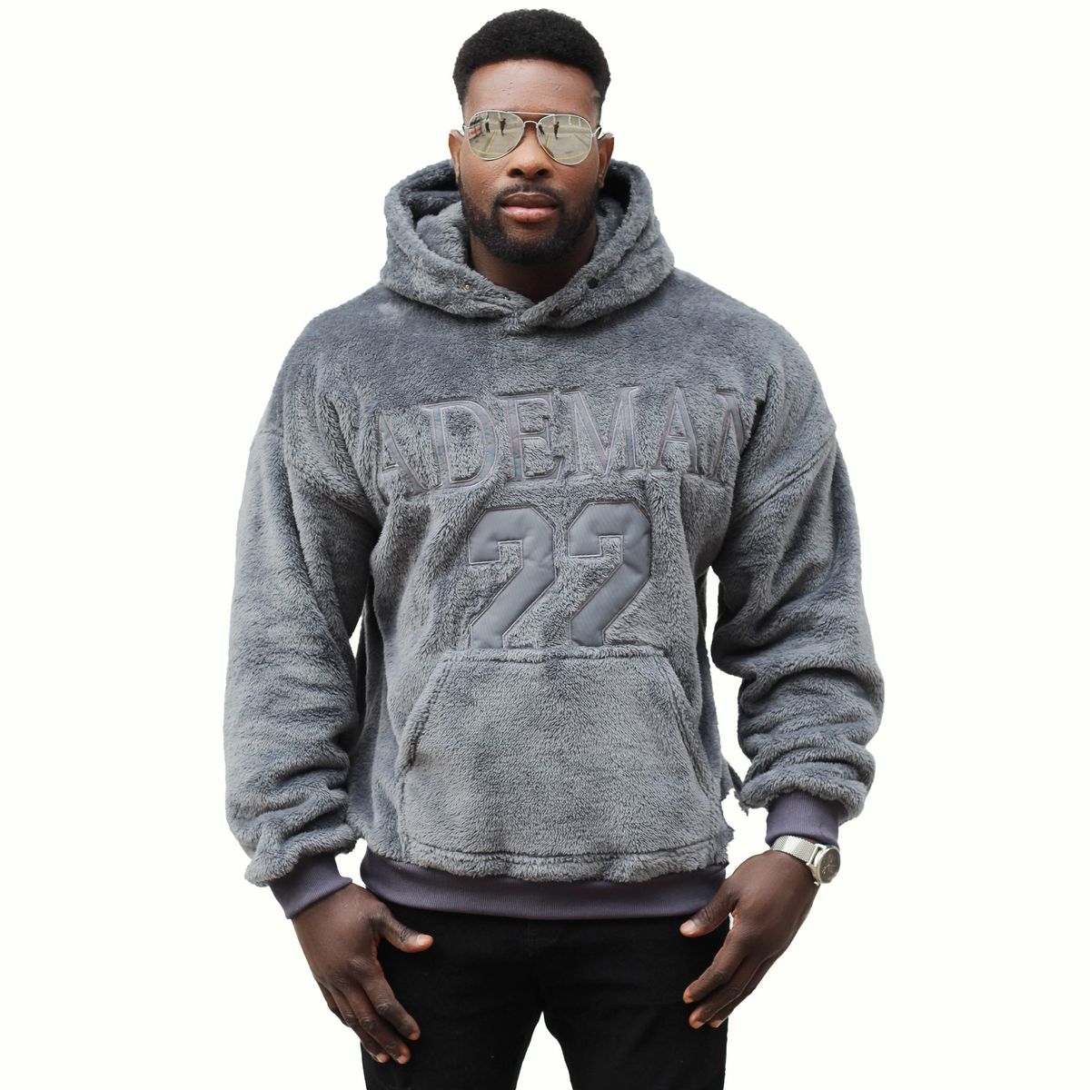 ADEMAN - Poleron Canguro chiporro ademan twenty-two Gris