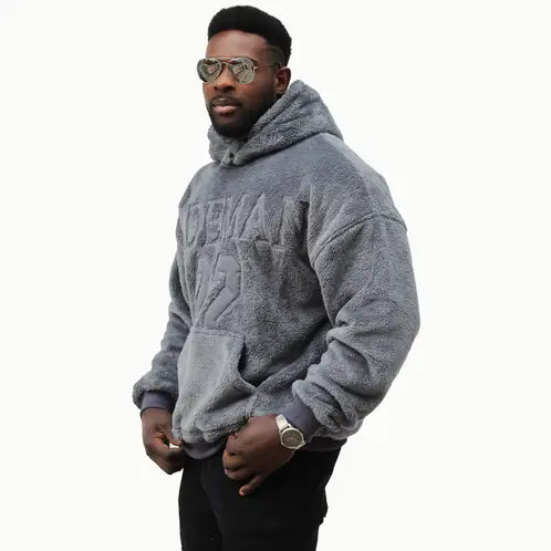 ADEMAN - Poleron Canguro chiporro twenty-two Gris