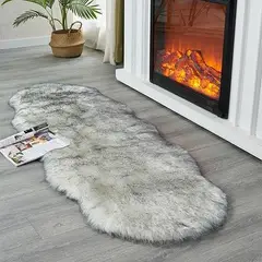 ANGELES DEL HOGAR - Alfombras Pasilleras de Felpa 140cm x 60cm Gris