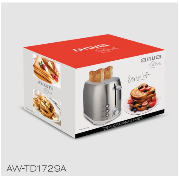 AIWA Tostadora Dos Rebanadas Con 7 Niveles 800W