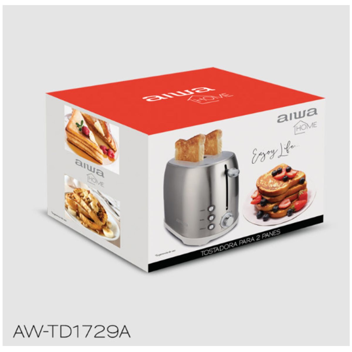 AIWA - Tostadora AIWA Dos Rebanadas Con 7 Niveles 800W