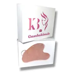 GENERICO - Cuarzo Rosa Gua-sha Masajeador Facial Linfático
