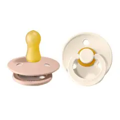 BIBS - Pack Chupetes Talla 1 - Blush/Ivory
