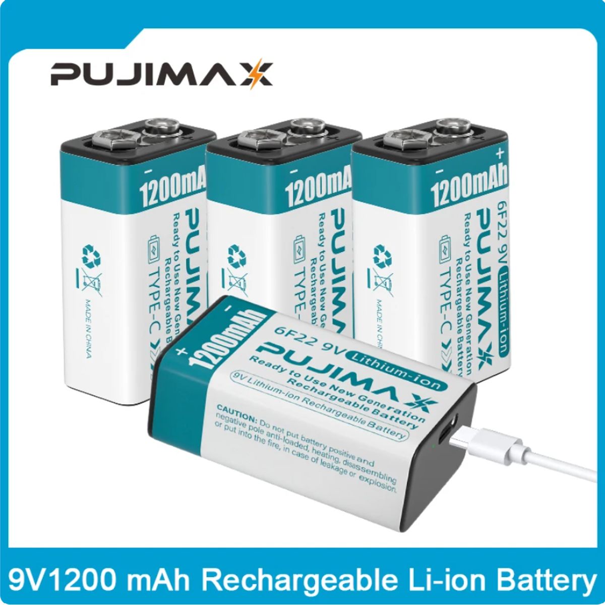 GENERICO - Pila 9v 1200 Mah Pujimax