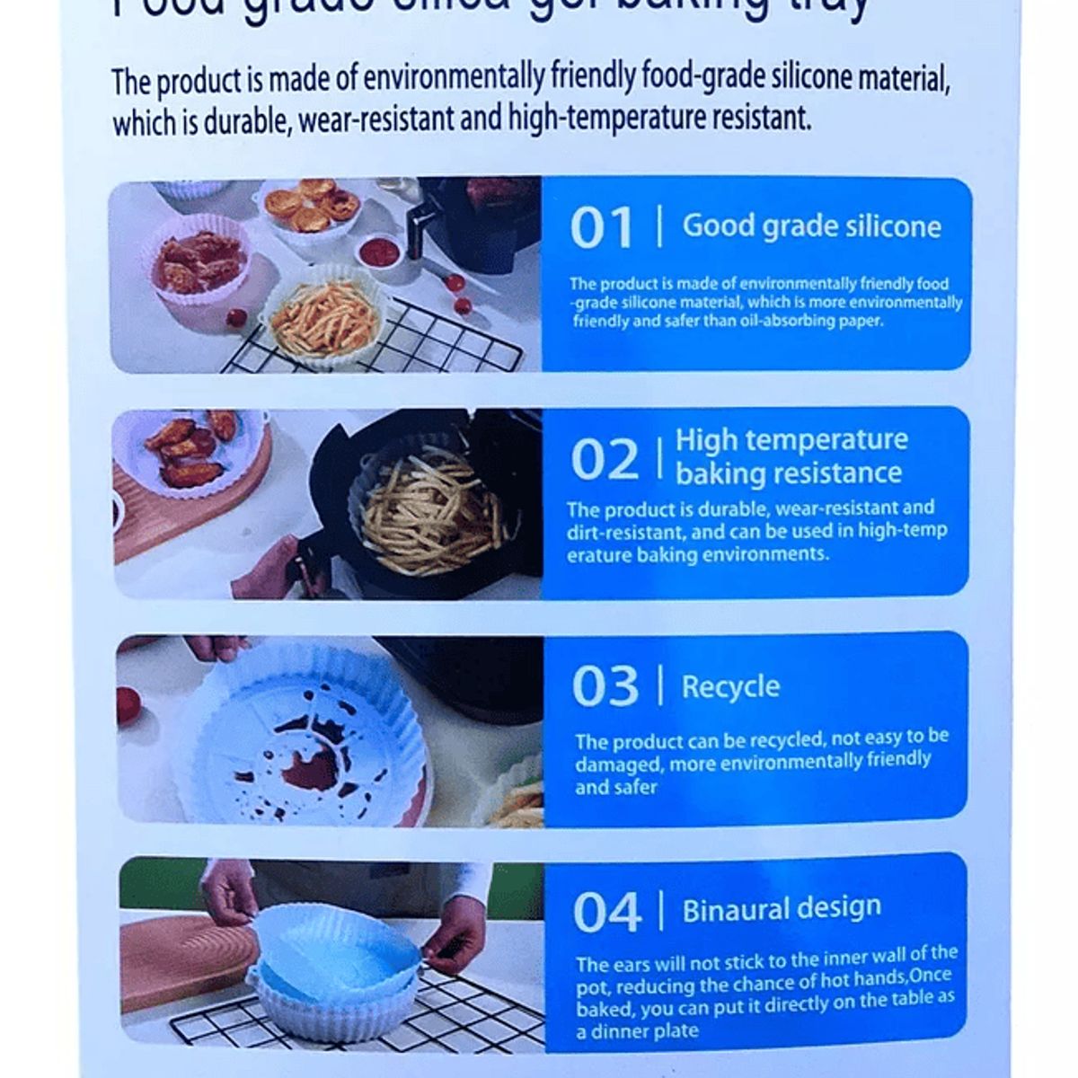 GENERICO - Molde De Silicona Para Freidora De Aire Reutilizable Antihaderente