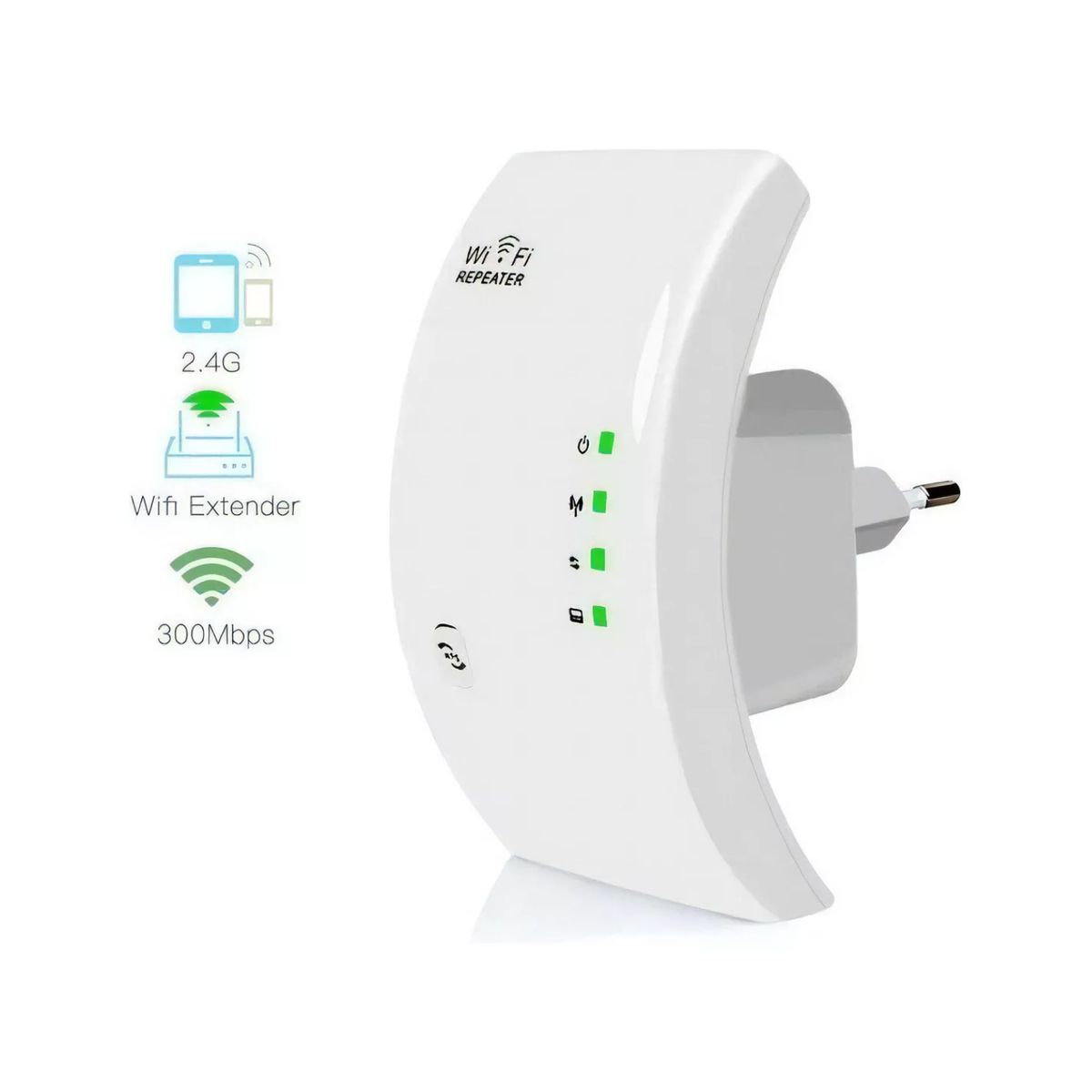 IMPORTCLICK - Curvo Repetidor Amplificador Señal Wifi Velocidad 300 Mbps IMPORTCLICK