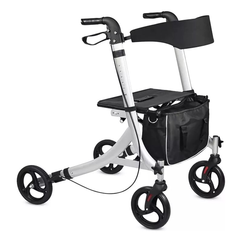 GENERICO - Andador Burrito 4 Ruedas Plegable Con Asiento Adulto Mayor 1005E